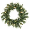 30 Inch Imperial Pine Artificial Christmas Wreath 50 LED Warm White Lights -Winter Decor Hub a877331led