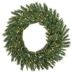 42 Inch Imperial Pine Wreath 100 DuraLit Clear Lights