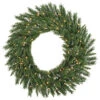 48 Inch Imperial Pine Artificial Christmas Wreath 200 LED Warm White Lights -Winter Decor Hub a877349led