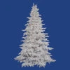 4.5 Foot Flocked White Artificial Christmas Tree 250 LED Warm White Lights -Winter Decor Hub a893646led