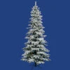 9 Foot Flocked Slim Utica Artificial Christmas Tree 550 LED Multi Lights -Winter Decor Hub a895082led