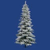 10 Foot Flocked Slim Utica Artificial Christmas Tree 700 LED Multi Lights -Winter Decor Hub a895087led