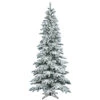 12 Foot Flocked Slim Utica Fir Artificial Christmas Tree Unlit -Winter Decor Hub a895090