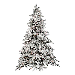6.5 Foot Flocked Utica Artificial Christmas Tree 600 DuraLit Multi Lights 3 6.5 Foot Flocked Utica Artificial Christmas Tree 600 DuraLit Multi Lights