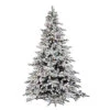 6.5 Foot Flocked Utica Artificial Christmas Tree 600 LED Multi Lights 2 6.5 Foot Flocked Utica Artificial Christmas Tree 600 LED Multi Lights -Winter Decor Hub a895167led