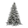 7.5 Foot Flocked Utica Artificial Christmas Tree Unlit -Winter Decor Hub a895175