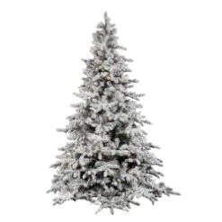 7.5 Foot Flocked Utica Artificial Christmas Tree 700 LED Multi Lights