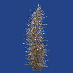 4 Foot Champagne Laser Artificial Christmas Tree 70 DuraLit Incandescent Clear Mini Lights 3 4 Foot Champagne Laser Artificial Christmas Tree 70 DuraLit Incandescent Clear Mini Lights