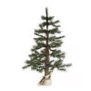 4 Foot Norwegian Pine Artificial Christmas Tree Burlap Base 100 Clear Lights -Winter Decor Hub b132041