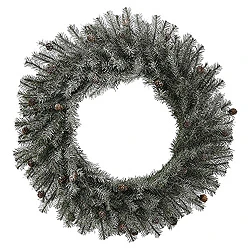 24 Inch Frosted Pistol Pine Wreath 3 24 Inch Frosted Pistol Pine Wreath