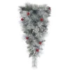 30 Inch Frosted Mixed Berry Pine Artificial Christmas Teardrop Unlit -Winter Decor Hub b155207