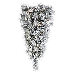 30 Inch Frosted Brewer Pine Artificial Christmas Teardrop With 35 Clear Lights 3 30 Inch Frosted Brewer Pine Artificial Christmas Teardrop With 35 Clear Lights