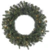 30 Inch Classic Mixed Pine Wreath 50 Clear Lights -Winter Decor Hub b157531