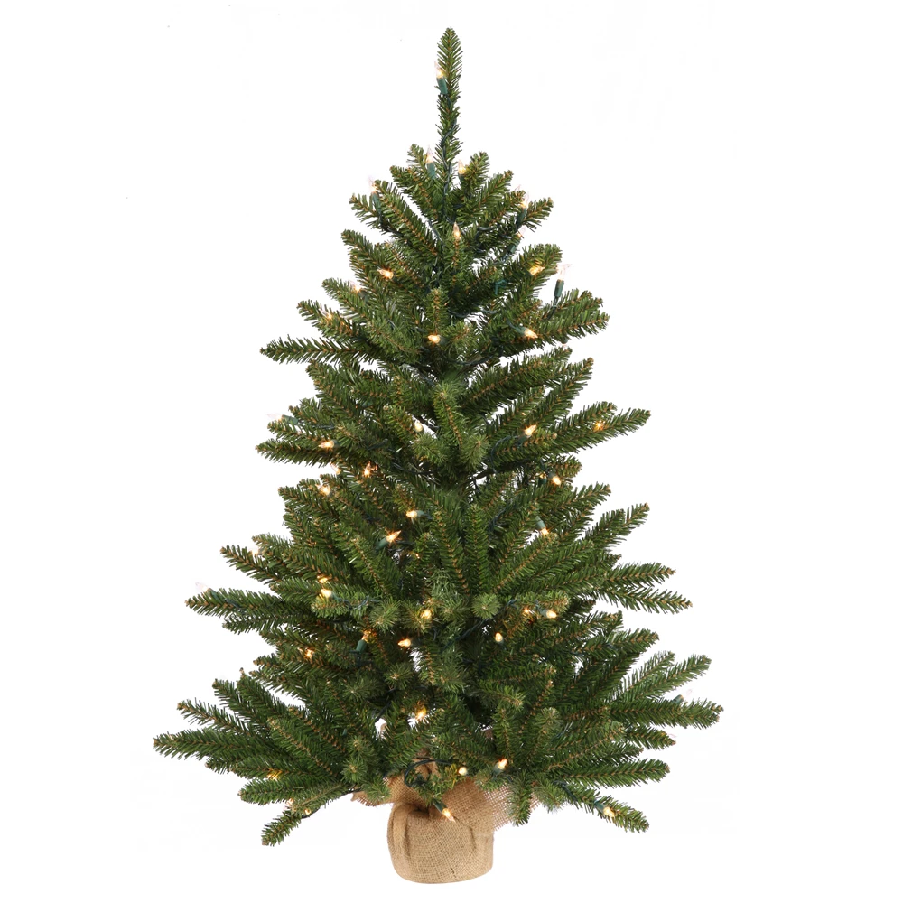 2 Foot Anoka Pine Artificial Christmas Tree Burlap Base 35 DuraLit Incandescent Clear Mini Lights 3 2 Foot Anoka Pine Artificial Christmas Tree Burlap Base 35 DuraLit Incandescent Clear Mini Lights