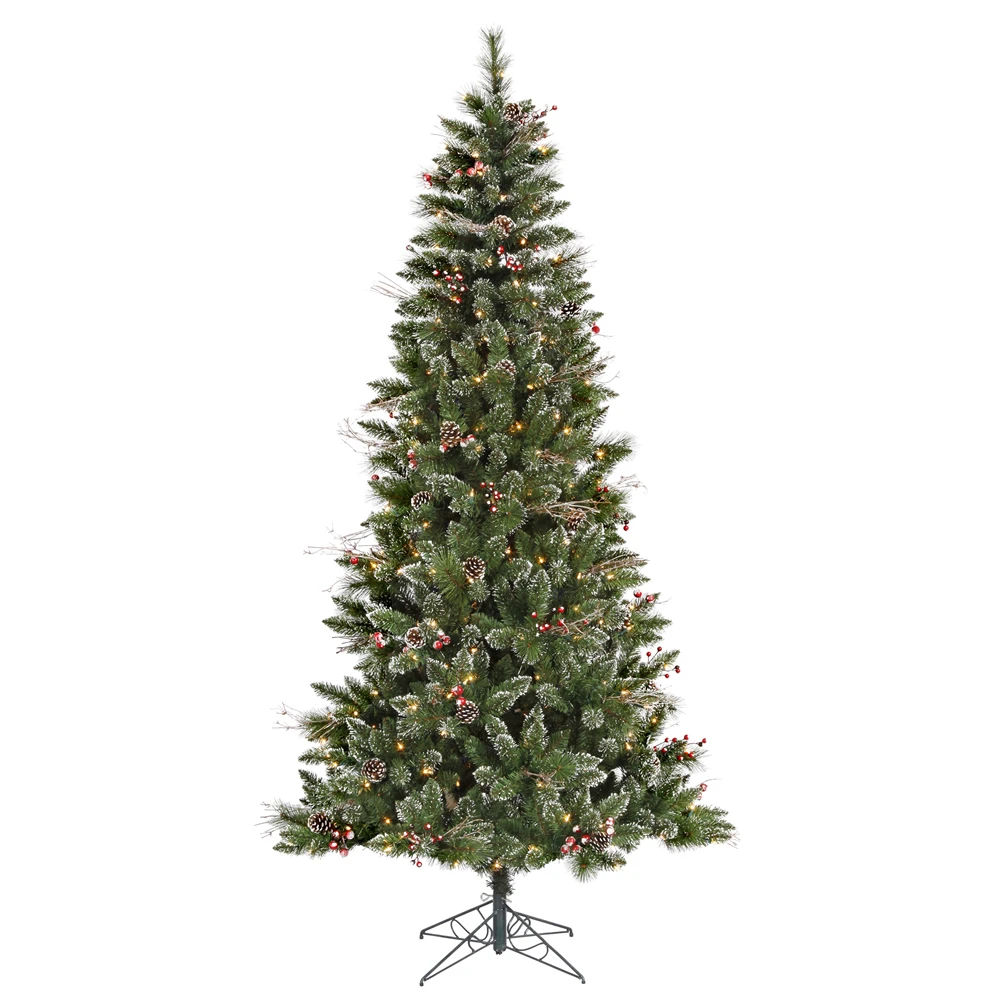 6 Foot Snow Tipped Pine And Berry Artificial Christmas Tree 250 DuraLit LED M5 Italian Warm White Mini Lights 3 6 Foot Snow Tipped Pine And Berry Artificial Christmas Tree 250 DuraLit LED M5 Italian Warm White Mini Lights