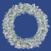 36 Inch Silver Wide Cut Artificial Christmas Wreath 100 Clear Lights -Winter Decor Hub b885337