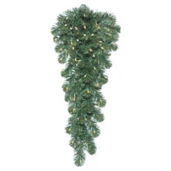 36 Inch Oregon Fir Artificial Christmas Teardrop With 50 Clear Lights