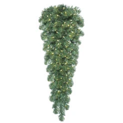 48 Inch Oregon Fir Artificial Christmas Teardrop With 100 Warm White LED Lights