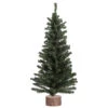 18 Inch Mini Pine Artificial Christmas Village Tree Wood Base Unlit