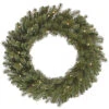 24 Inch Colorado Spruce Wreath 40 LED Warm White Lights -Winter Decor Hub d123625led