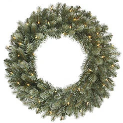 48 Inch Colorado Blue Wreath 200 DuraLit Clear Lights