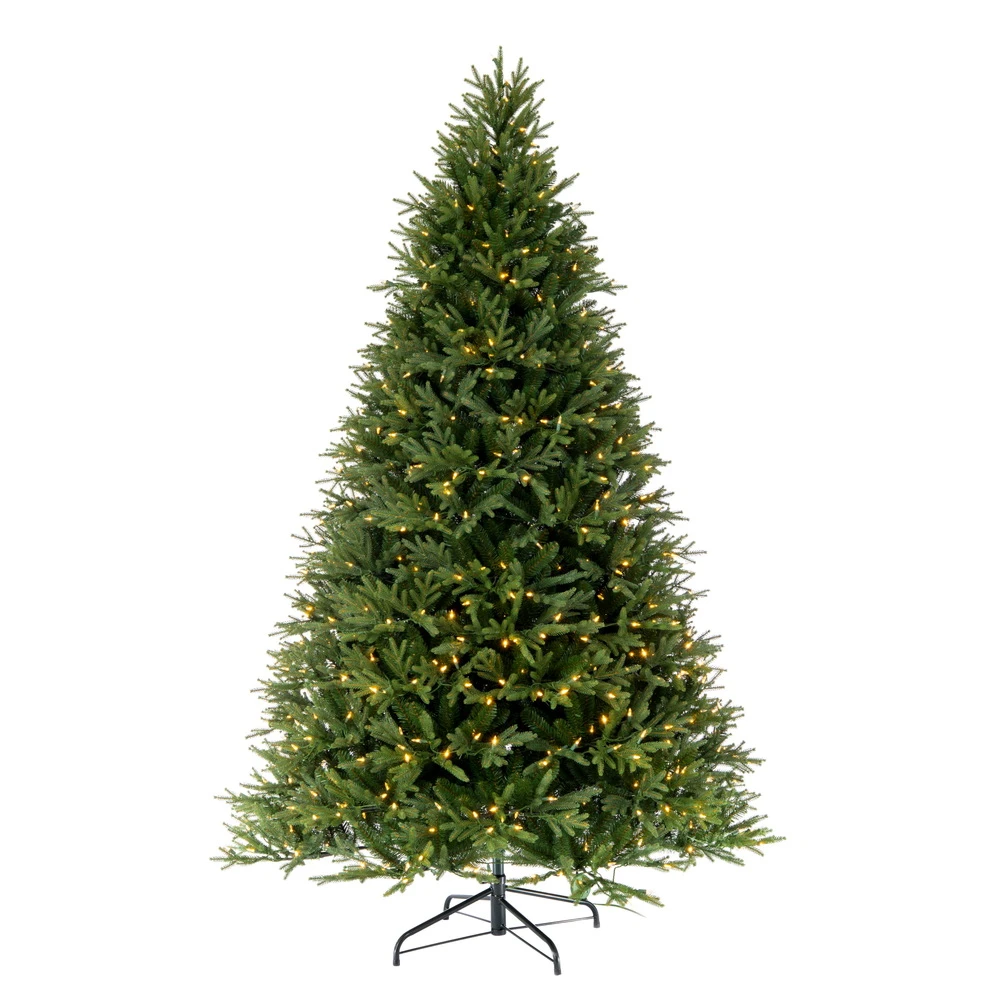 7.5 Foot Tiffany Fraser Fir Artificial Christmas Tree DuraLit LED Warm White Color Mini Lights 3 7.5 Foot Tiffany Fraser Fir Artificial Christmas Tree DuraLit LED Warm White Color Mini Lights