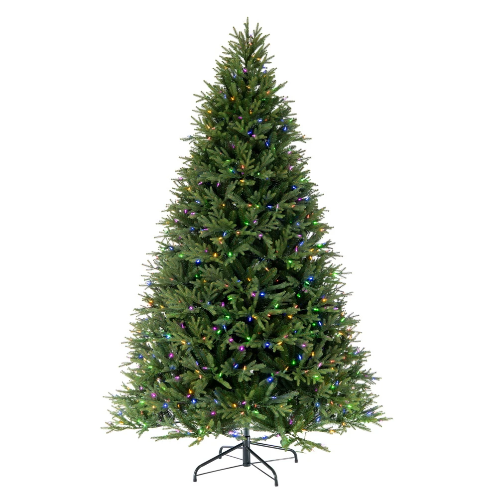 9 Foot Tiffany Fraser Fir Artificial Christmas Tree DuraLit LED Multi - Color Coaxial Connect Mini Lights 3 9 Foot Tiffany Fraser Fir Artificial Christmas Tree DuraLit LED Multi - Color Coaxial Connect Mini Lights