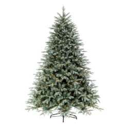 7.5 Foot Imperial Blue Spruce Artificial Christmas Tree DuraLit Incandescent Clear Mini Lights