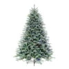 7.5 Foot Imperial Blue Spruce Artificial Christmas Tree LED Multi - Color Coaxial Connect Mini Lights -Winter Decor Hub dt216278ledcc