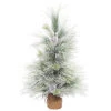 3 Foot Frosted Norway Pine Artificial Christmas Tree Unlit -Winter Decor Hub e153130