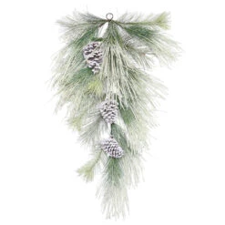 30 Inch Frosted Norway Pine Artificial Christmas Teardrop Unlit