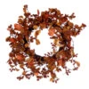 22 Inch Orange Fall Leaves And Berries Artificial Christmas Wreath Unlit 2 22 Inch Orange Fall Leaves And Berries Artificial Christmas Wreath Unlit -Winter Decor Hub ef214722