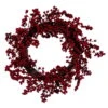 24 Inch Artificial Red Outdoor Weather Resistant Berry Christmas Wreath Unlit -Winter Decor Hub eh210122