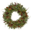 30 Inch Cibola Mixed Berry Wreath 50 DuraLit Clear Lights -Winter Decor Hub g118731