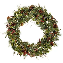 36 Inch Cibola Mixed Berry Wreath 100 DuraLit Clear Lights 3 36 Inch Cibola Mixed Berry Wreath 100 DuraLit Clear Lights