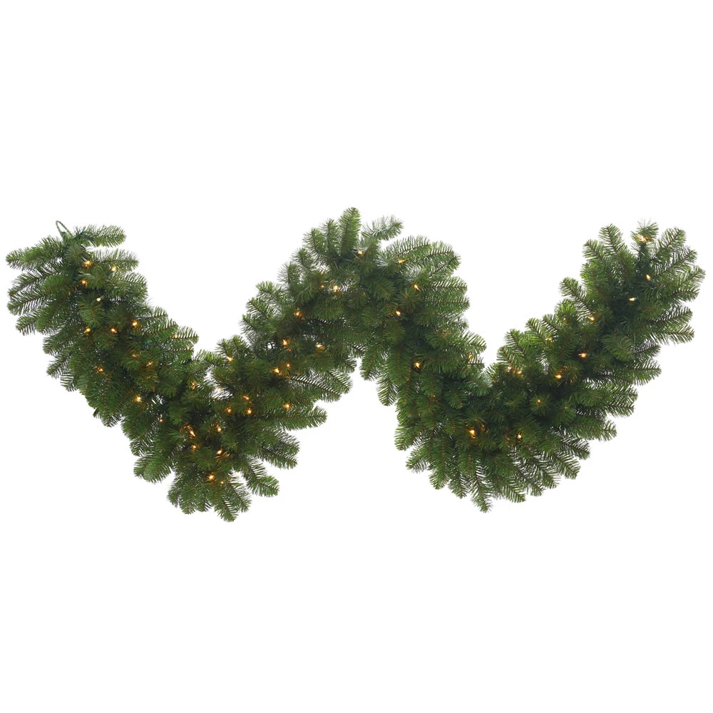 9 Foot Grand Teton Garland 150 DuraLit Clear Lights 3 9 Foot Grand Teton Garland 150 DuraLit Clear Lights