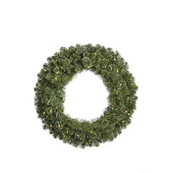 12 Foot Grand Teton Artificial Christmas Wreath 1800 LED Warm White Lights