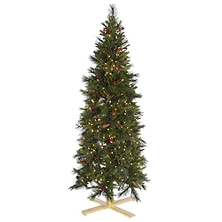 7 Foot Slim Devonshire Mixed Artificial Christmas Tree 650 Clear Lights 3 7 Foot Slim Devonshire Mixed Artificial Christmas Tree 650 Clear Lights