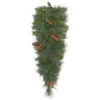 36 Inch Savannah Mixed Pine Artificial Christmas Teardrop Featuring Real Pine Cones Unlit -Winter Decor Hub g156405