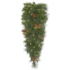 36 Inch Savannah Mixed Pine Artificial Christmas Teardrop Featuring Real Pine Cones And 50 Clear Lights -Winter Decor Hub g156406