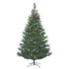 6.5 Foot Norway Pine Artificial Christmas Tree 250 LED C7 Multi Color Lights