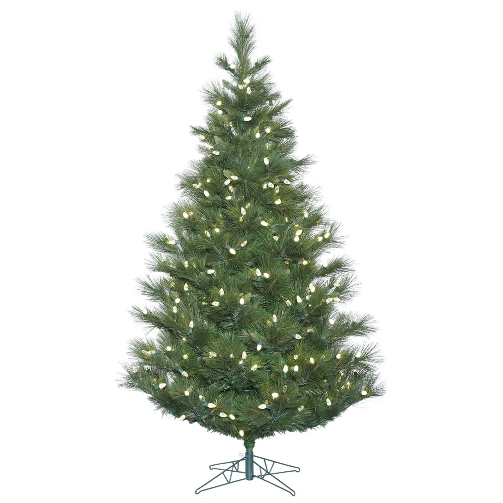 7.5 Foot Norway Pine Artificial Christmas Tree 375 LED C7 Warm White Lights 3 7.5 Foot Norway Pine Artificial Christmas Tree 375 LED C7 Warm White Lights