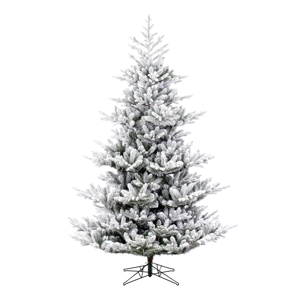 6.5 Foot Flocked Hudson Fraser Fir White Artificial Christmas Tree Unlit 3 6.5 Foot Flocked Hudson Fraser Fir White Artificial Christmas Tree Unlit