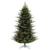 7.5 Foot North Shore Fraser Fir Artificial Christmas Tree DuraLit LED Multi-Colored Mini Lights