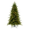 7.5 Foot Kingston Fraser Fir Artificial Christmas Tree DuraLit LED Warm White Mini Lights -Winter Decor Hub g211676led