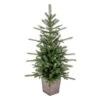4 Foot Winston Spruce Artificial Potted Christmas Tree Unlit -Winter Decor Hub g215050