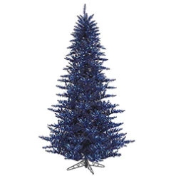 4.5 Foot Dark Blue Artificial Christmas Tree 250 Blue Lights
