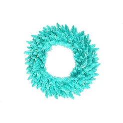 48 Inch Aqua Fir Wreath 150 Aqua Lights