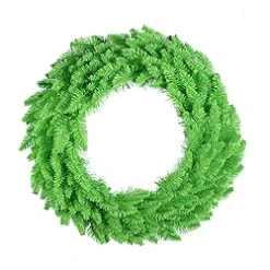 5 Foot Lime Artificial Halloween Wreath 200 Lime Lights