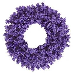 36 Inch Flocked Purple Fir Wreath